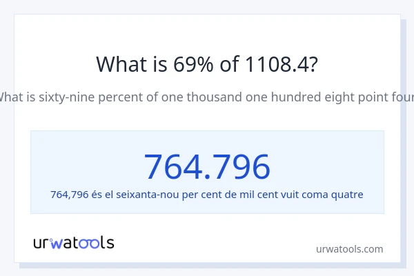 Quin és l'69% de 1108.4?