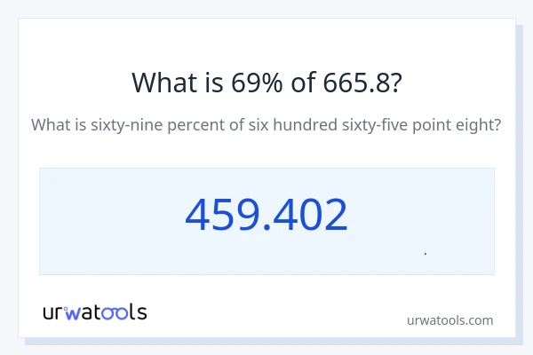 69% از 665.8 چقدر است؟