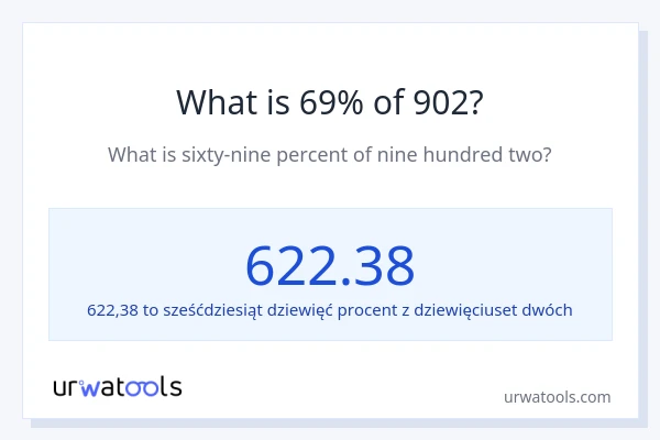 Ile wynosi 69% z 902?
