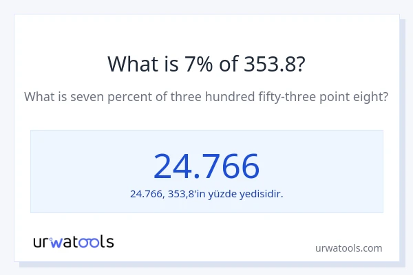 353.8'nin %1'i nedir?