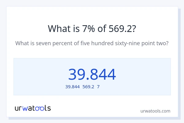 569.2の7%は何ですか?