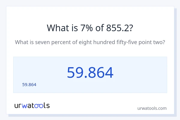 855.2 లో 7% ఎంత?