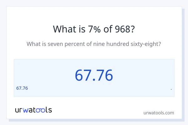 968 இல் 7% என்றால் என்ன?