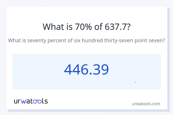 70% از 637.7 چقدر است؟