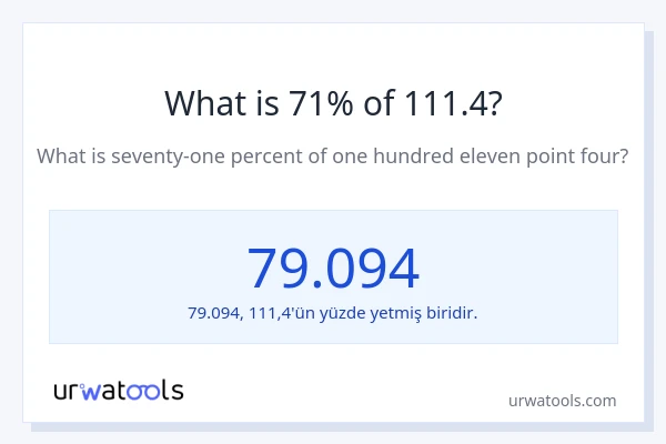 111.4'nin %1'i nedir?