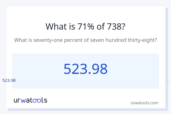 738 യുടെ 71% എന്താണ്?