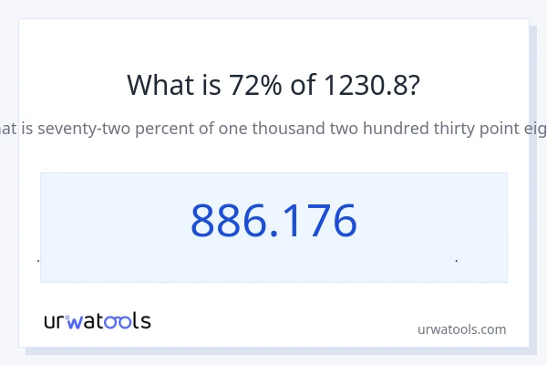 72% از 1230.8 چقدر است؟