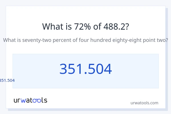 488.2 ರಲ್ಲಿ 72% ಎಂದರೇನು?