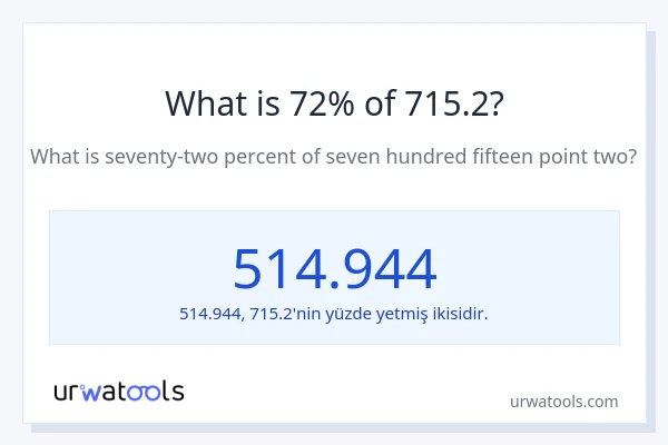 715.2'nin %1'i nedir?