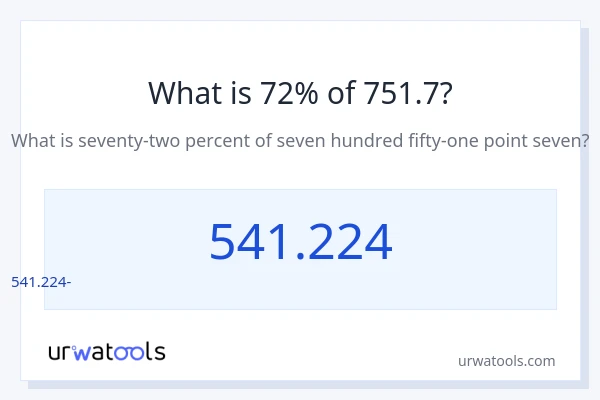 Որքա՞ն է 72%-ը 751.7-ից։