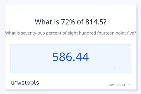 72% از 814.5 چقدر است؟