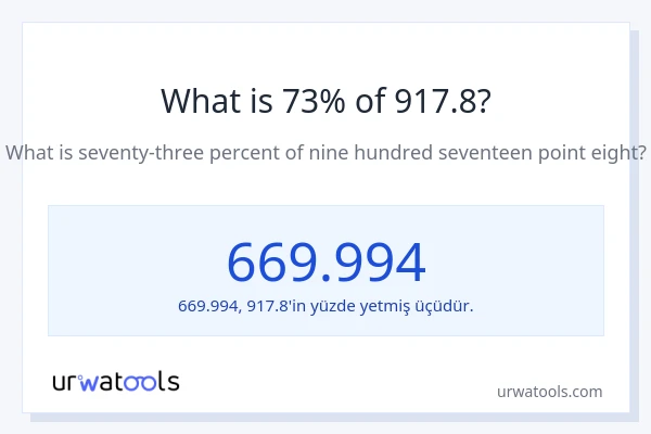 917.8'nin %1'i nedir?