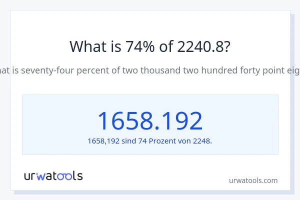 Was ist 74% von 2240.8?