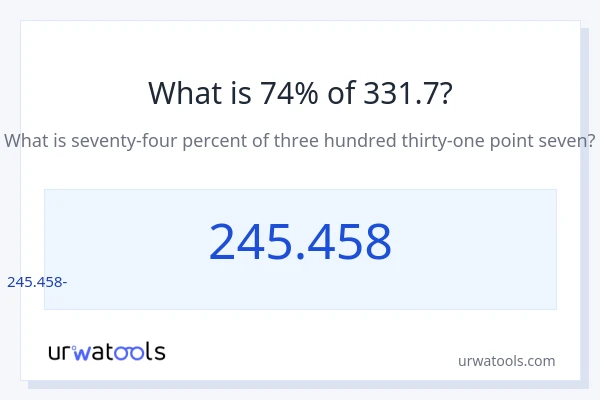 Որքա՞ն է 74%-ը 331.7-ից։