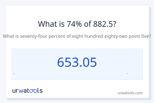 74% از 882.5 چقدر است؟