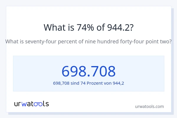 Was ist 74% von 944.2?