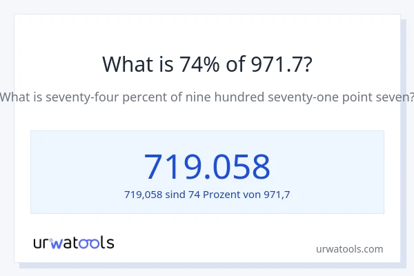 Was ist 74% von 971.7?