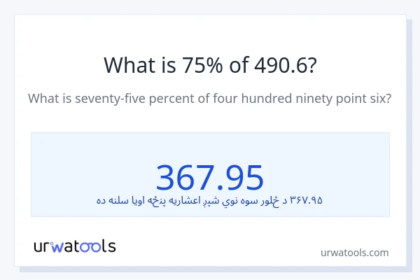 د 490.6 75٪ څومره دی؟