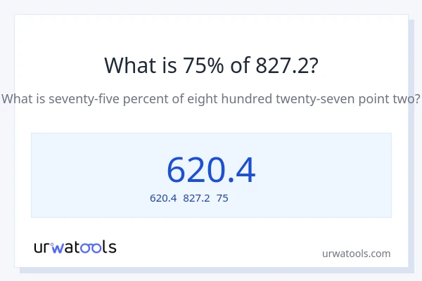 827.2の75%は何ですか?