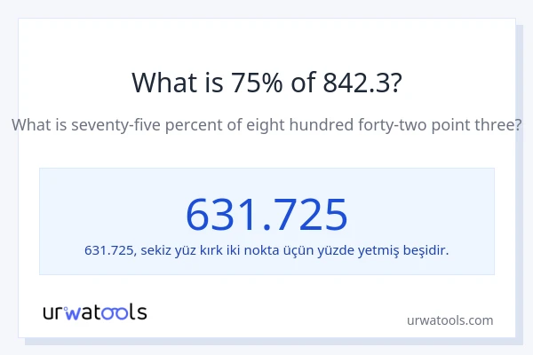 842.3'nin %1'i nedir?
