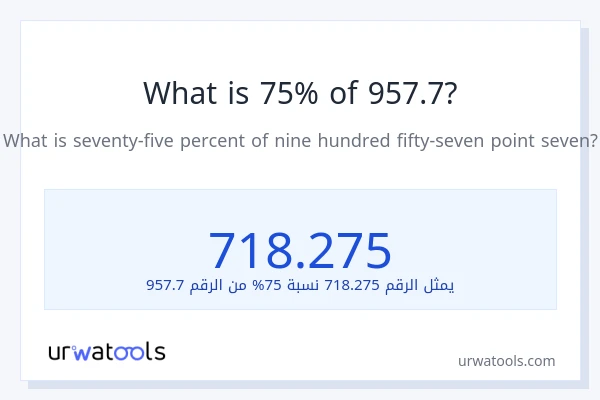 ما هي نسبة 75% من 957.7؟