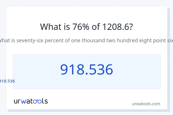1208.6 ರಲ್ಲಿ 76% ಎಂದರೇನು?