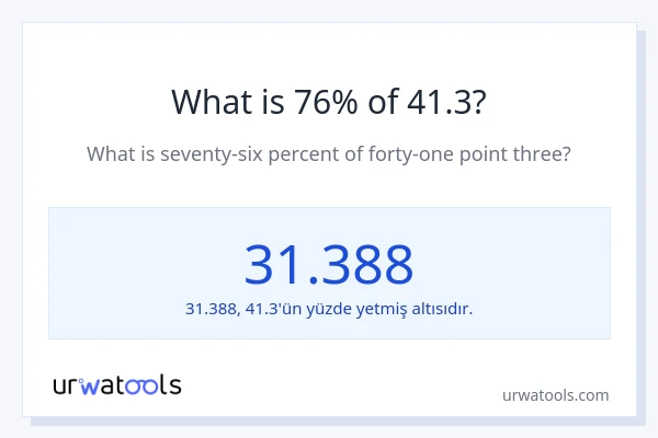 41.3'nin %1'i nedir?