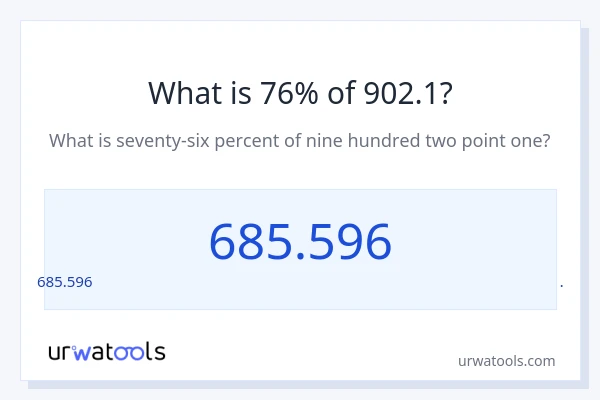 902.1 లో 76% ఎంత?