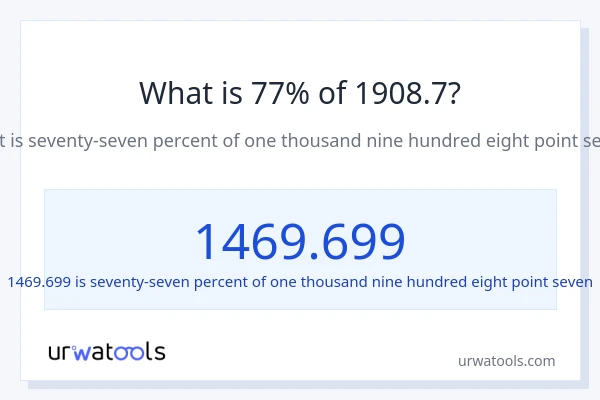 What is 77% of 1908.7?