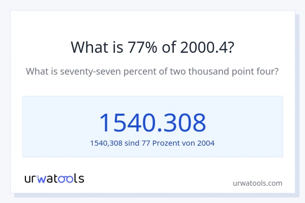 Was ist 77% von 2000.4?
