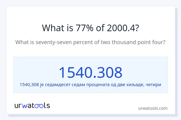 Колико је 77% од 2000.4?