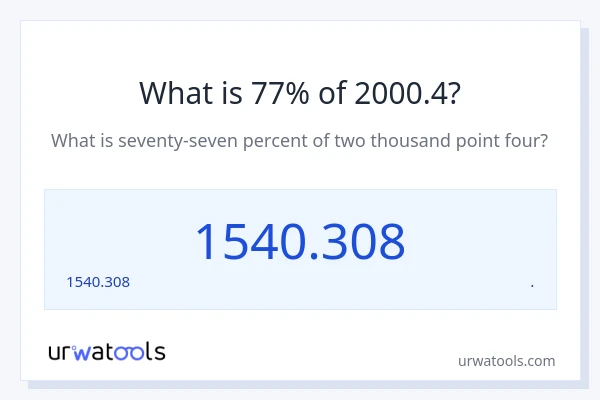 2000.4 లో 77% ఎంత?