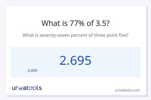 3.5 లో 77% ఎంత?