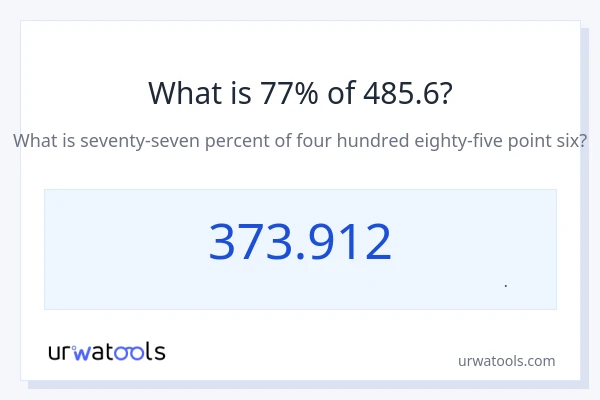 77% از 485.6 چقدر است؟