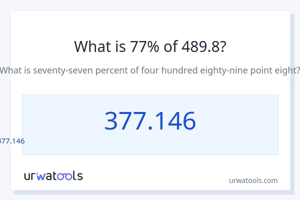 489.8 లో 77% ఎంత?