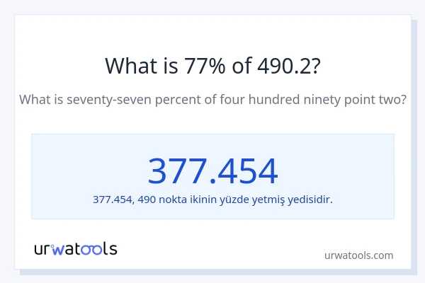 490.2'nin %1'i nedir?