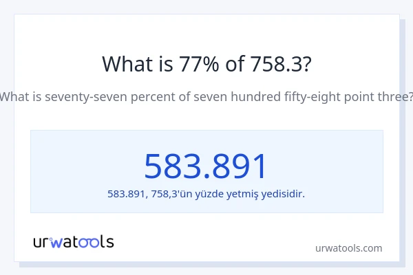758.3'nin %1'i nedir?