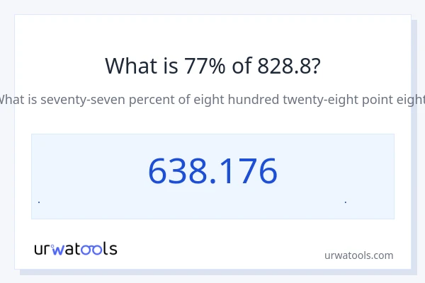 77% از 828.8 چقدر است؟