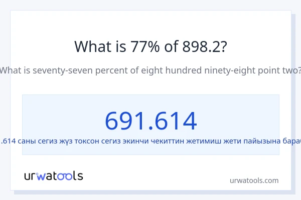 898.2 нын 77% канча?