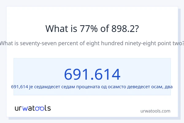 Колико је 77% од 898.2?