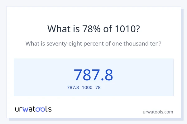 1010の78%は何ですか?