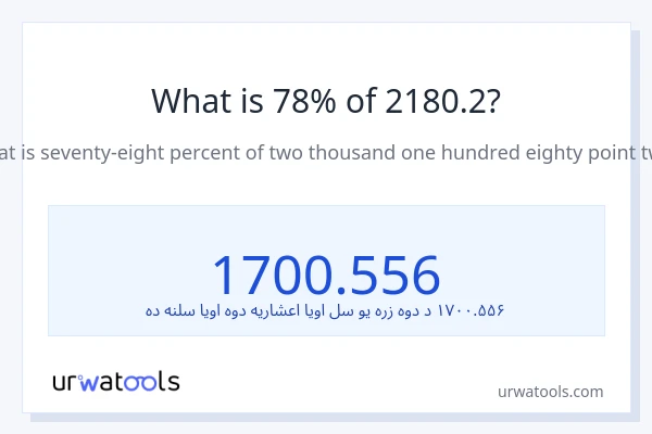 د 2180.2 78٪ څومره دی؟