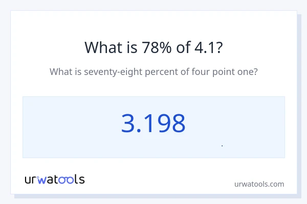 78% از 4.1 چقدر است؟