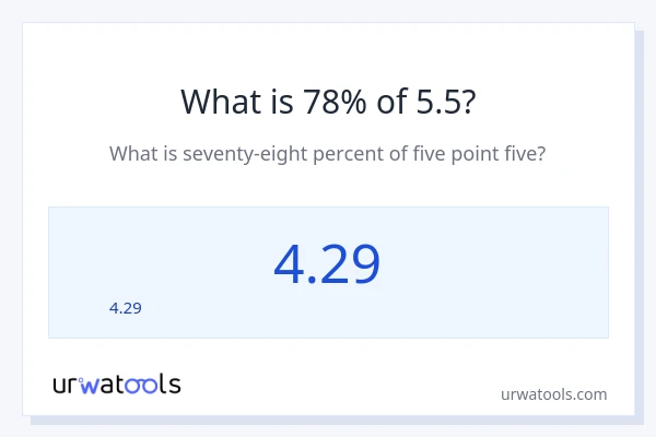 5.5 లో 78% ఎంత?