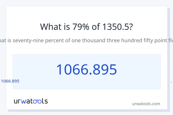 1350.5 లో 79% ఎంత?