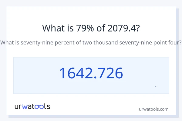 79% از 2079.4 چقدر است؟