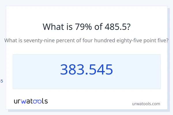 485.5 യുടെ 79% എന്താണ്?