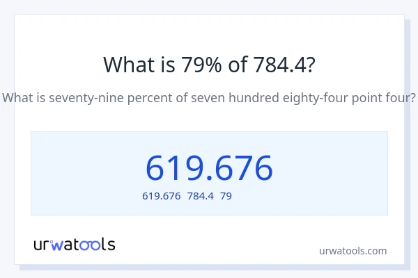 784.4の79%は何ですか?