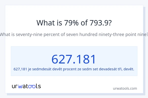 Kolik je 79 % z 793.9?