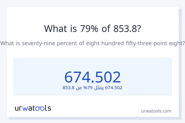 ما هي نسبة 79% من 853.8؟